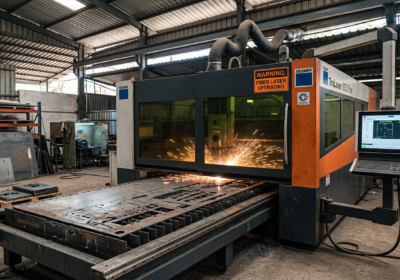A-fiber-laser-cutting-machine